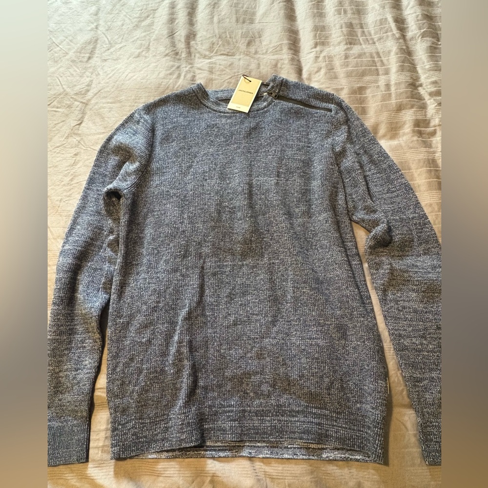 Jack & Jones Men's Navy Blue Crewneck Sweater